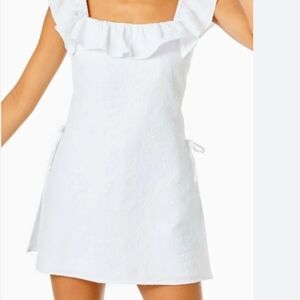 Lilly Pulitzer Zoya White Ruffle Jumper With Shorts Attached